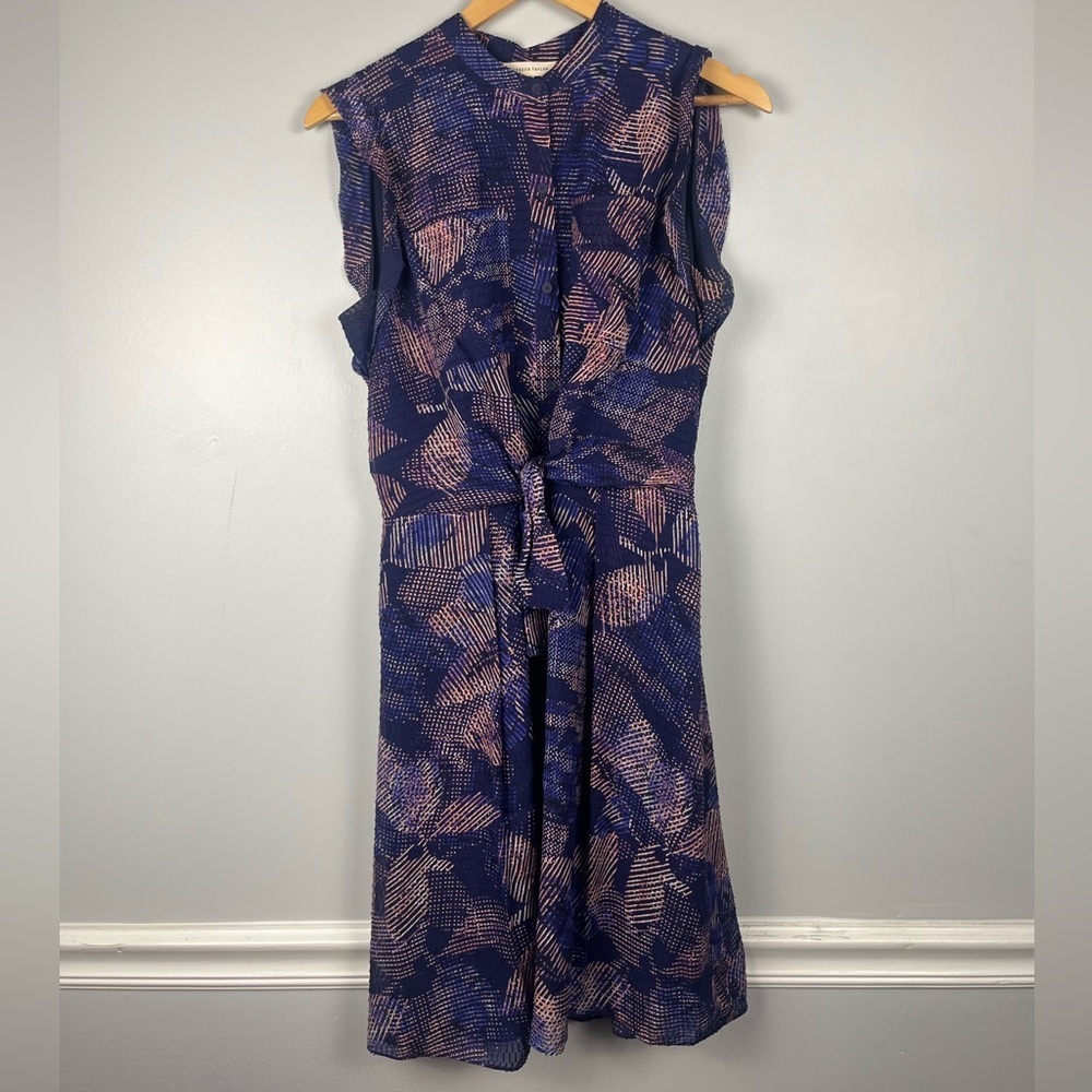 Rebecca Taylor sonic garden silk tie dress size 4
